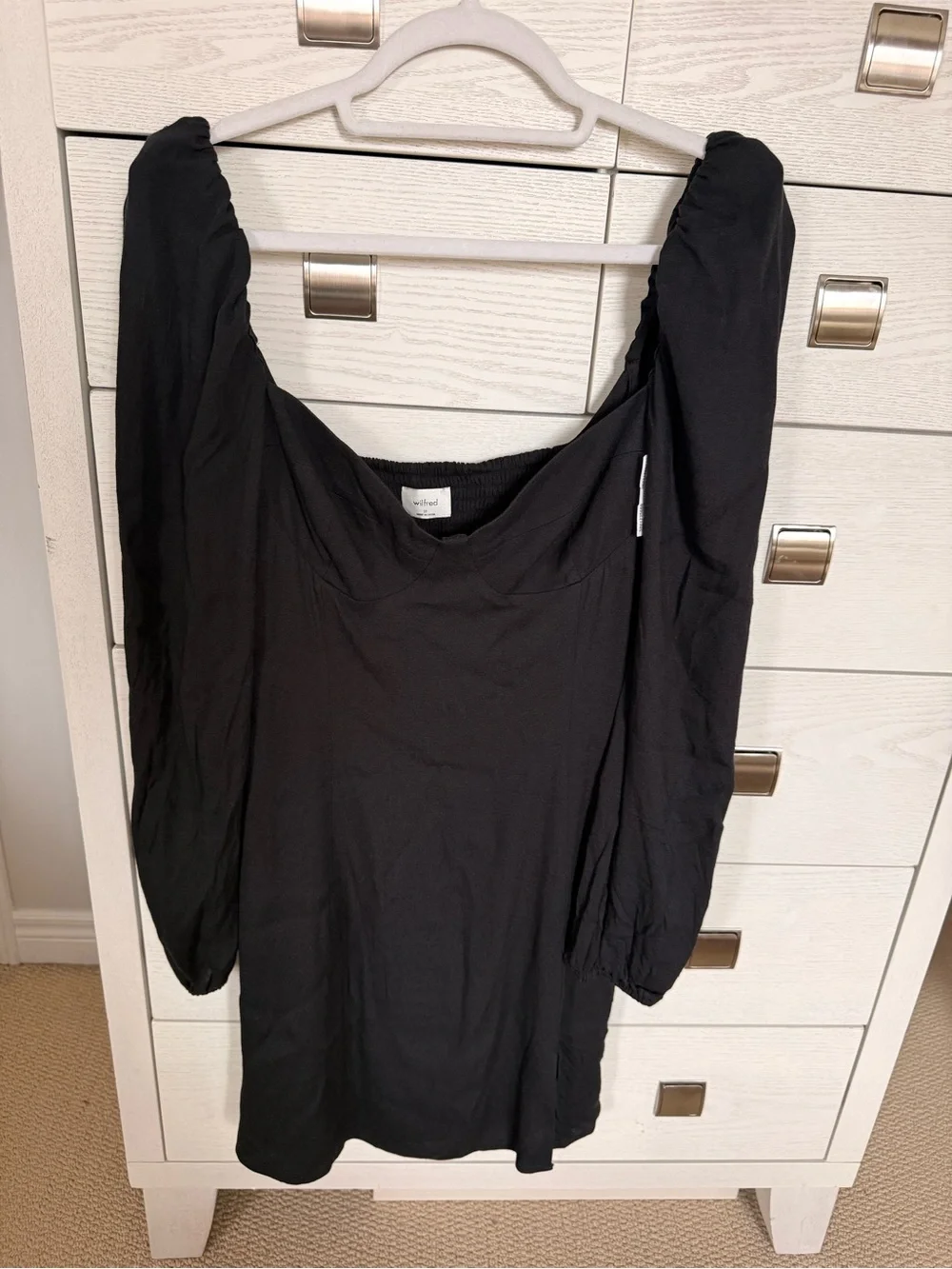 Wilfred Aritzia Novella Sweetheart Long Sleeve Dress - Picture 3 of 6
